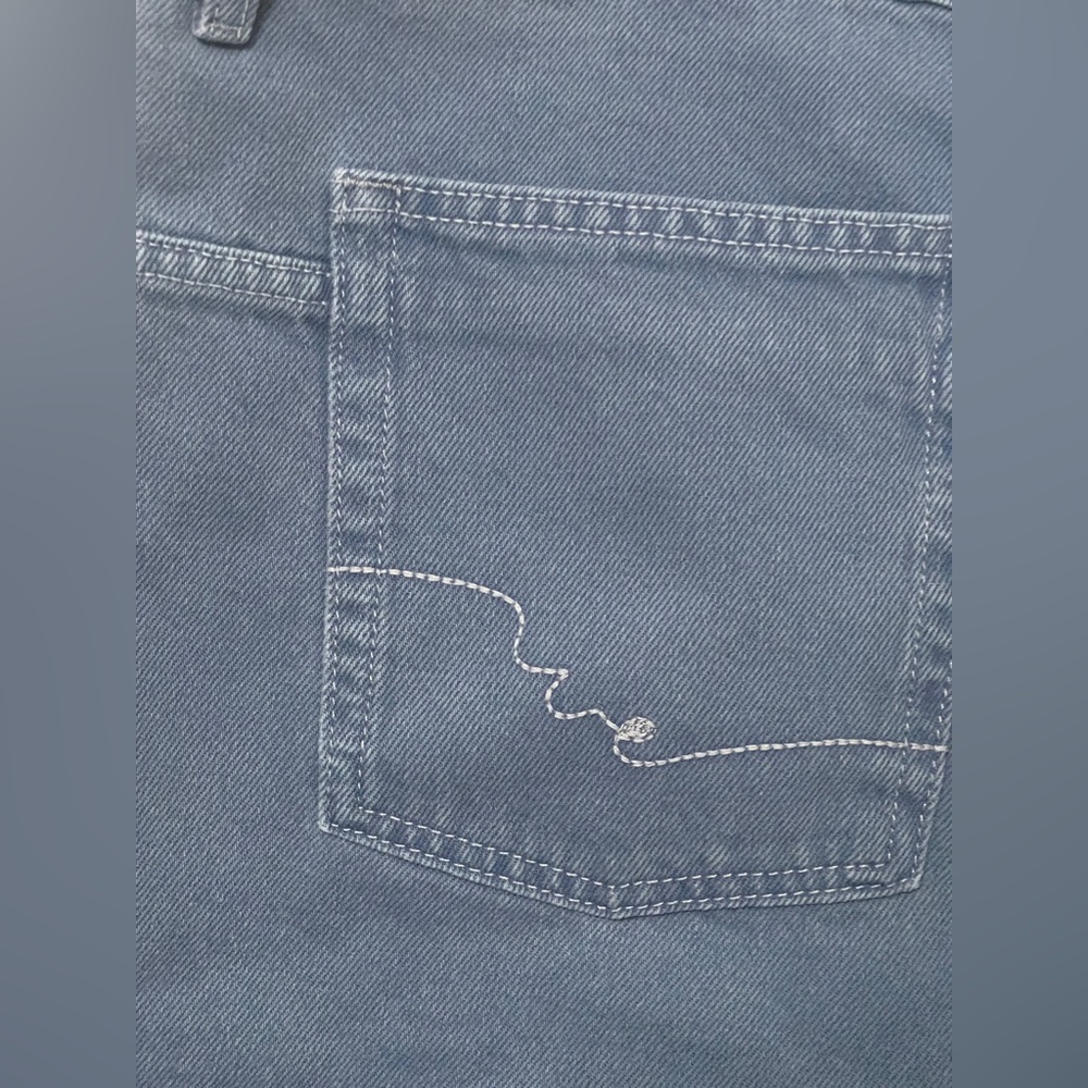 ❗️Sold❗️FREE PEOPLE We The Free Deep Trance Dropped Boyfriend Jeans Sz 33 NWT - Picture 11 of 15